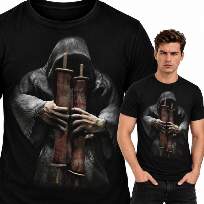 KOSZULKA  HORROR  SKULL CZARNA